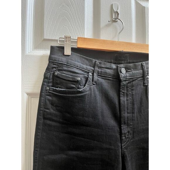 Mother Not Guilty Black Size 31 The Insider Step Fray Jean 25 Inch Inseam $228 - Picture 6 of 13
